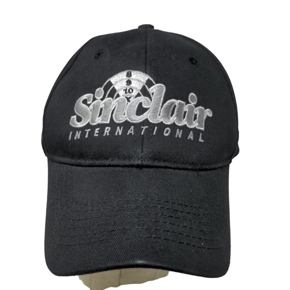 Sinclair International Men's Strapback Hat Black Adjustable Embroidered Logo - Picture 1 of 10